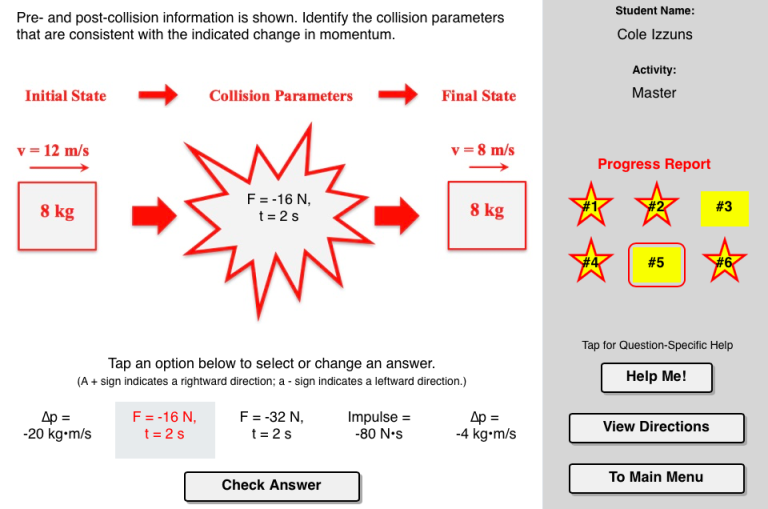 Momentum Worksheet Answers Physics