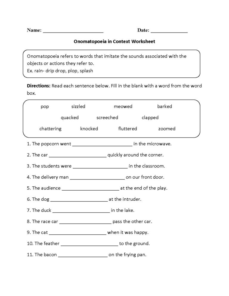 Year 5 English Worksheets Australia