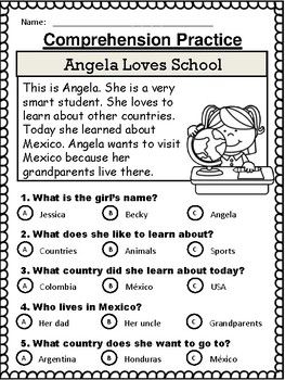 2nd Grade Reading Comprehension Worksheets Multiple Choice