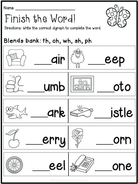 Digraphs Worksheets For Grade 1