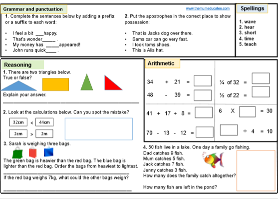 Year 2 Sats Practice Worksheets