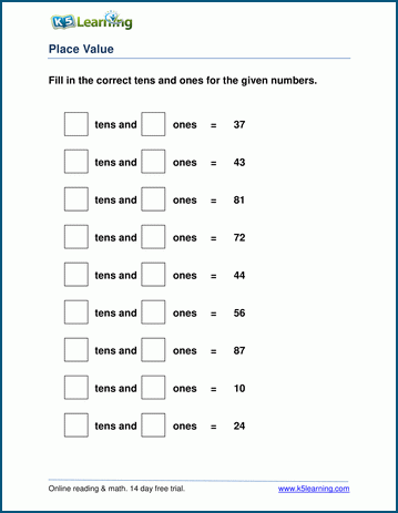 K5 Learning Grade 5 Math Worksheets