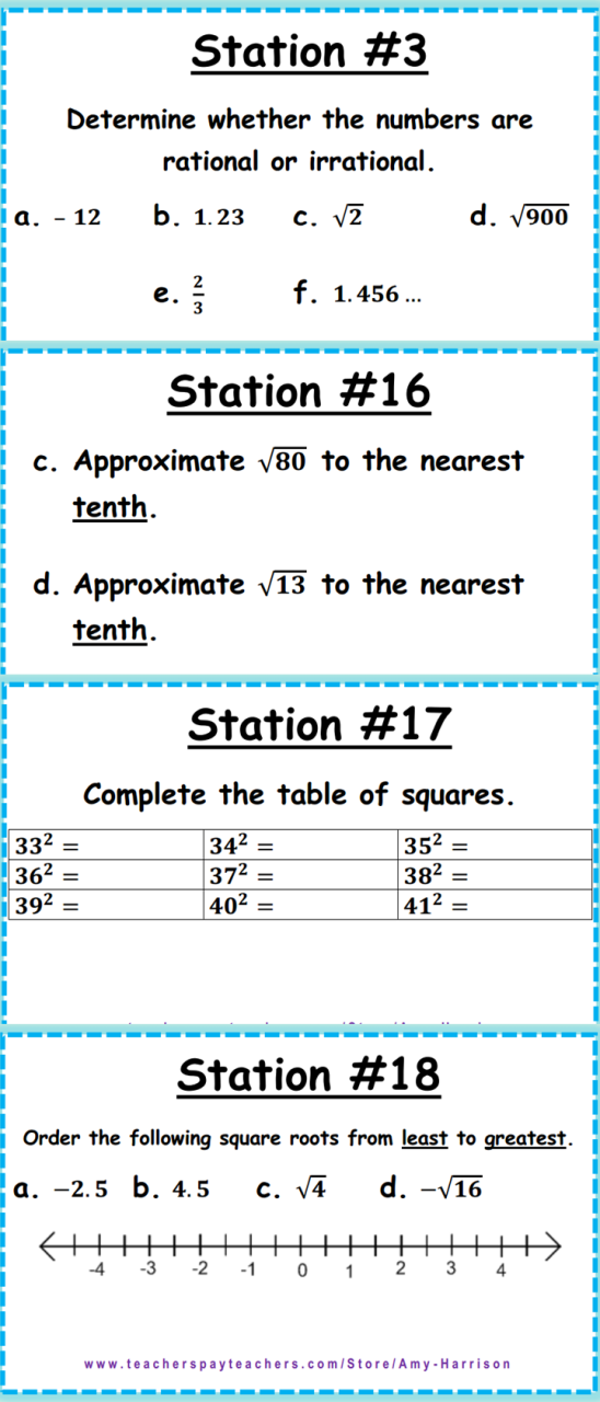 Worksheet Examples Of Rational Numbers