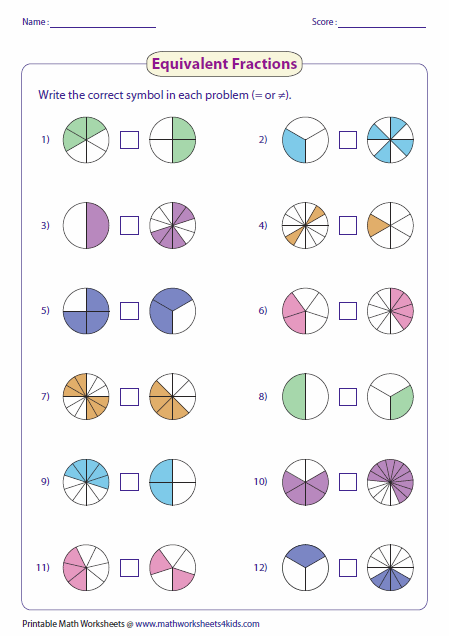 Mathworksheets4kids Fractions