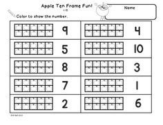 Ten Frame Worksheets Printable