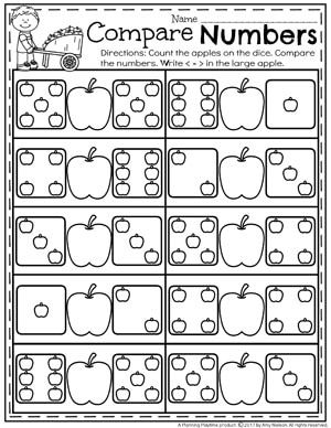 Comparison Worksheet For Kindergarten