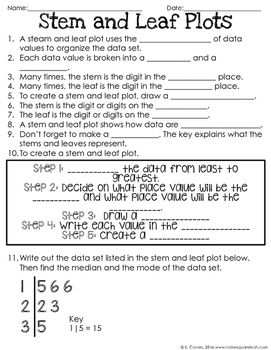 Stem And Leaf Plot Worksheet With Answers