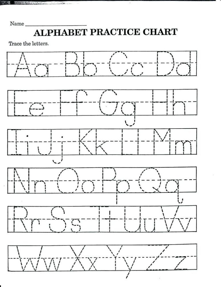 Traceable Letter Tracing Worksheets Pdf