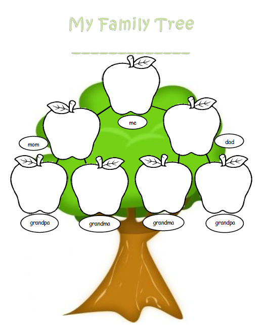 Printable Family Tree Worksheet For Kindergarten