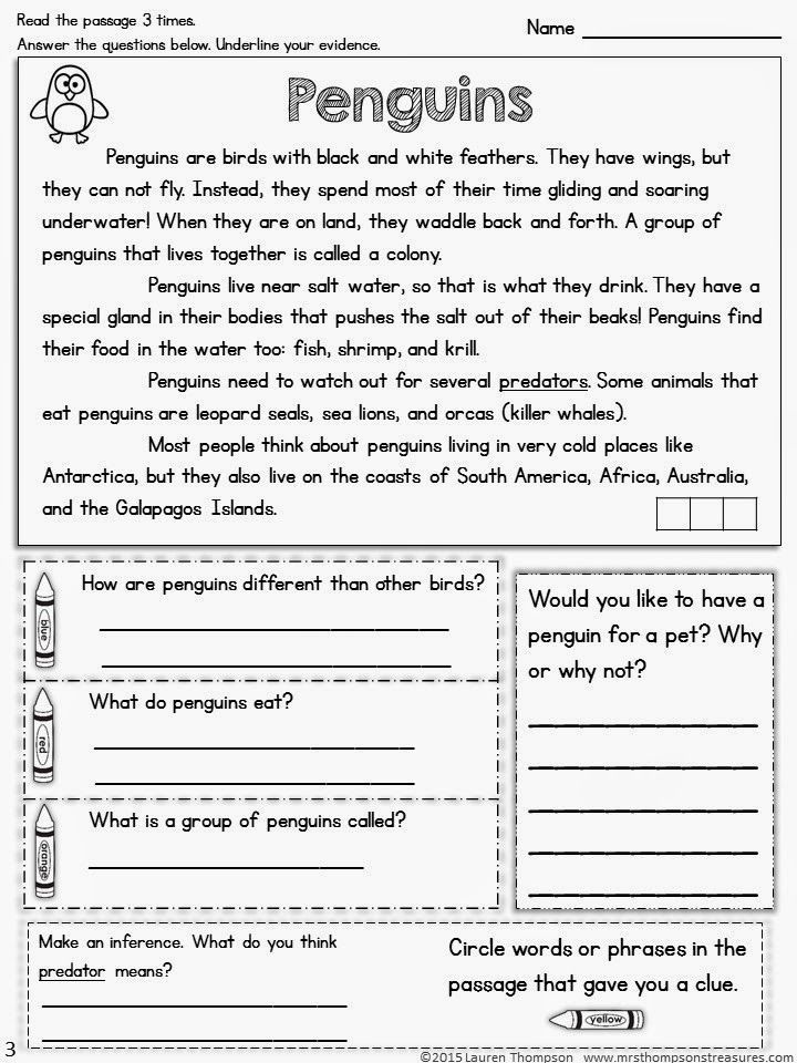 2nd Grade Reading Response Worksheets