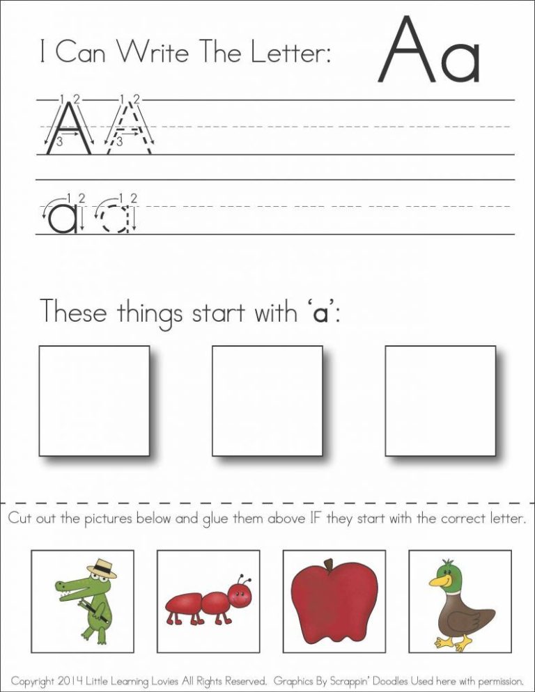 Letter E Worksheets Cut And Paste