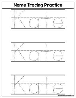 Preschool Tracing Worksheets Name