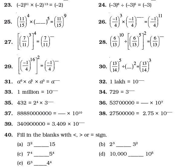 Exponents Worksheets Grade 7 With Answers