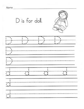 Free Letter D Worksheets For Kindergarten