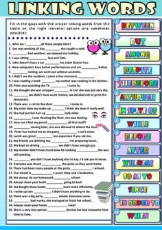 Linking Words Worksheets