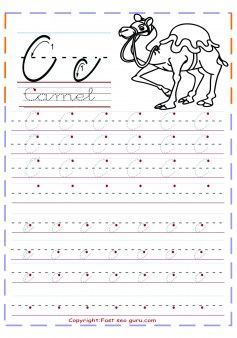 Cursive Writing Worksheets Letter C