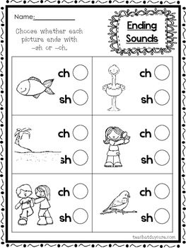 Ending Sounds Worksheets Free