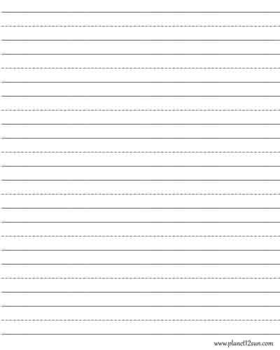 Blank Handwriting Sheets For Kids