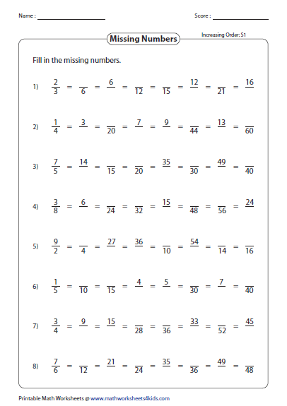 6th Grade Equivalent Fractions Worksheet Answers