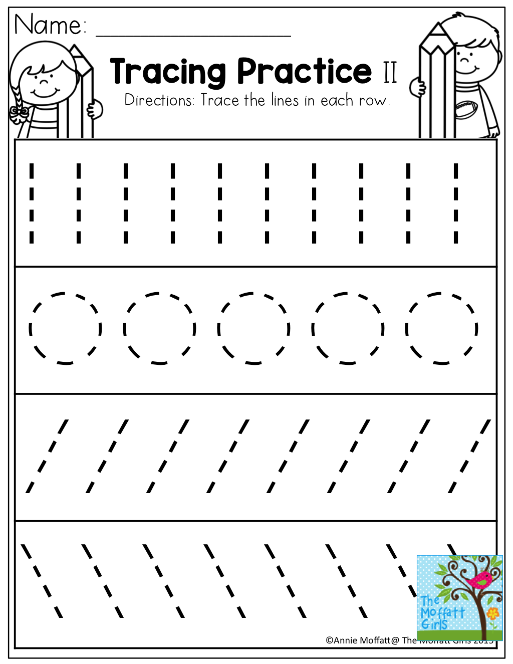 Tracing Worksheets For Nursery Kids