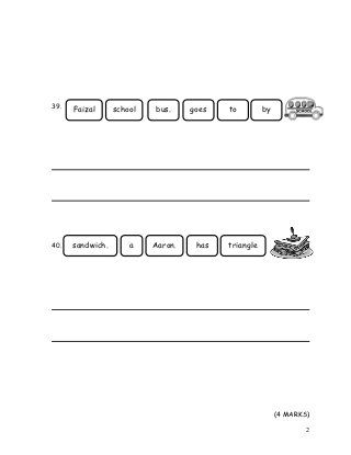 English Sheets For Year 1