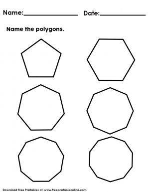 Polygons Worksheet