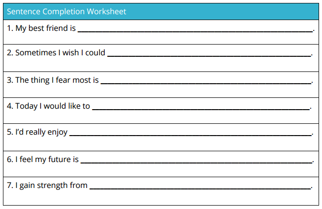 Self Confidence Self Esteem Worksheets For Adults