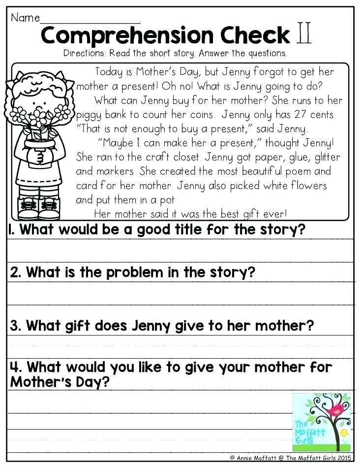 English Worksheets For Grade 3 Comprehension