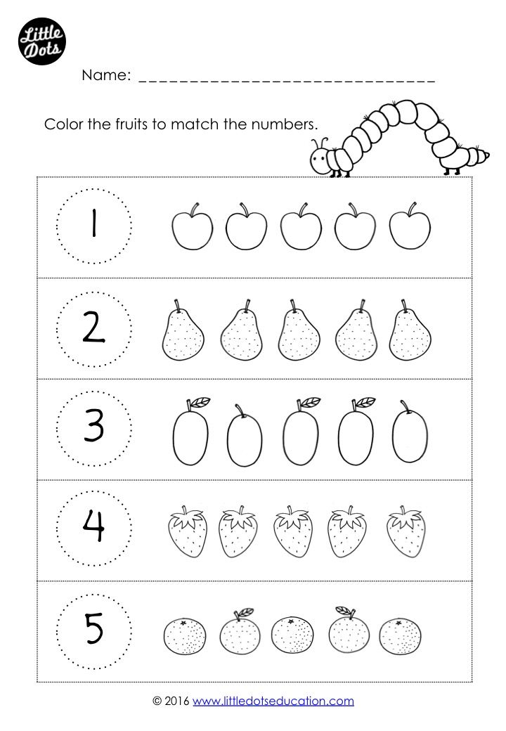 The Very Hungry Caterpillar Worksheets