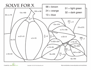 Free Math Coloring Worksheets 5th Grade