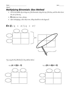 Practice Multiplying Binomials Worksheet