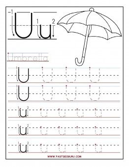 Letter U Worksheets For Kindergarten