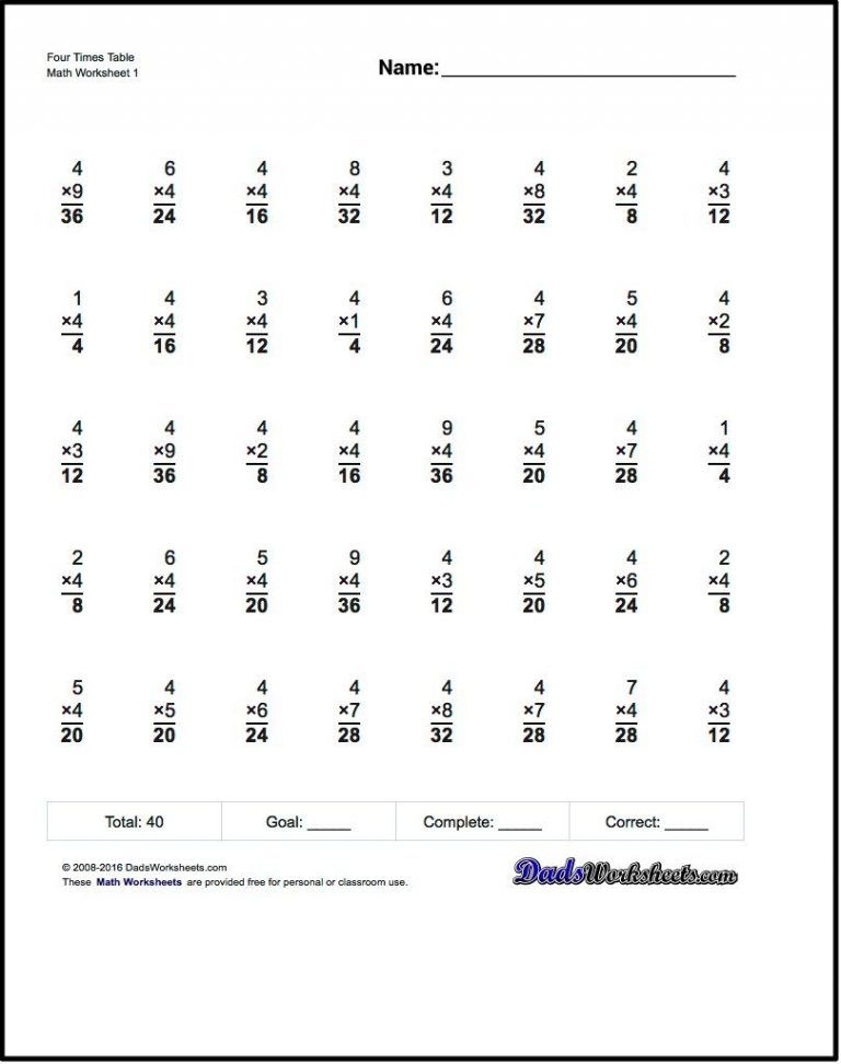 Ratio Tables Worksheets