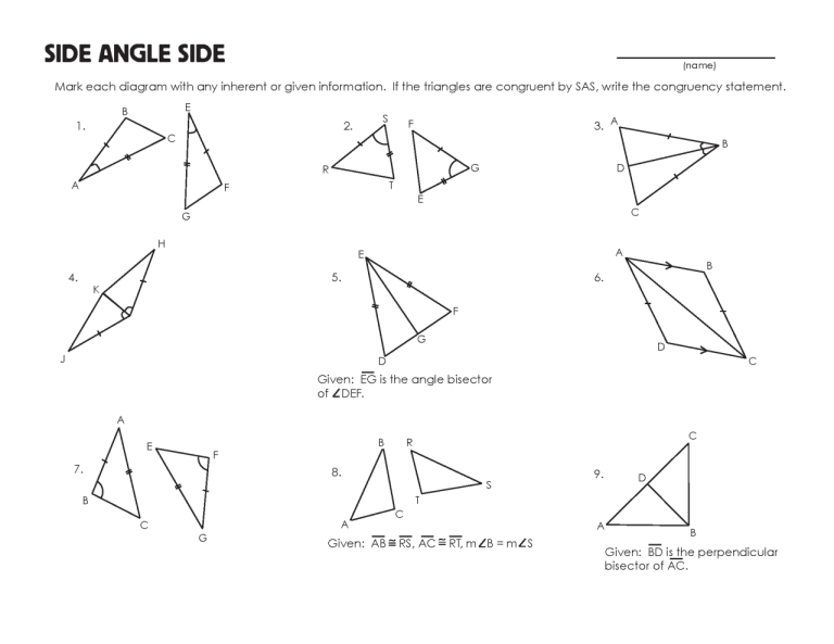 8th Grade Congruent Angles Worksheet