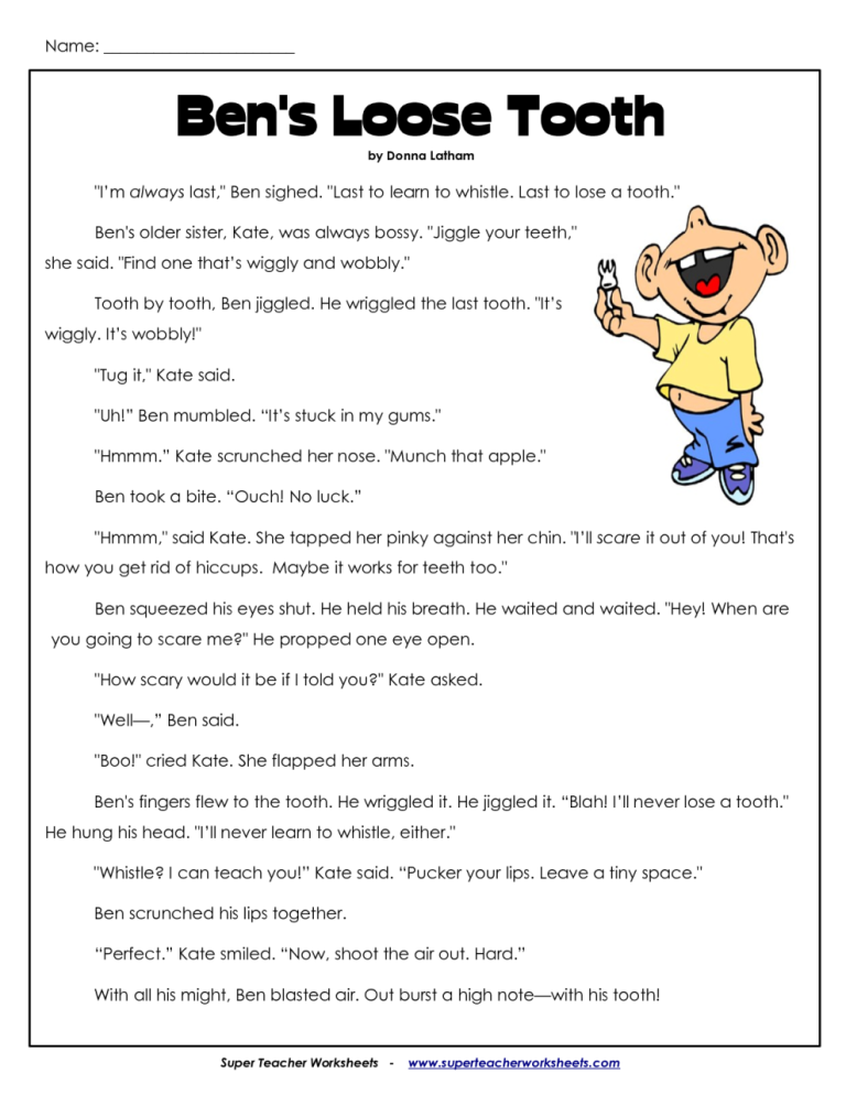 3rd Grade Worksheets Reading Comprehension