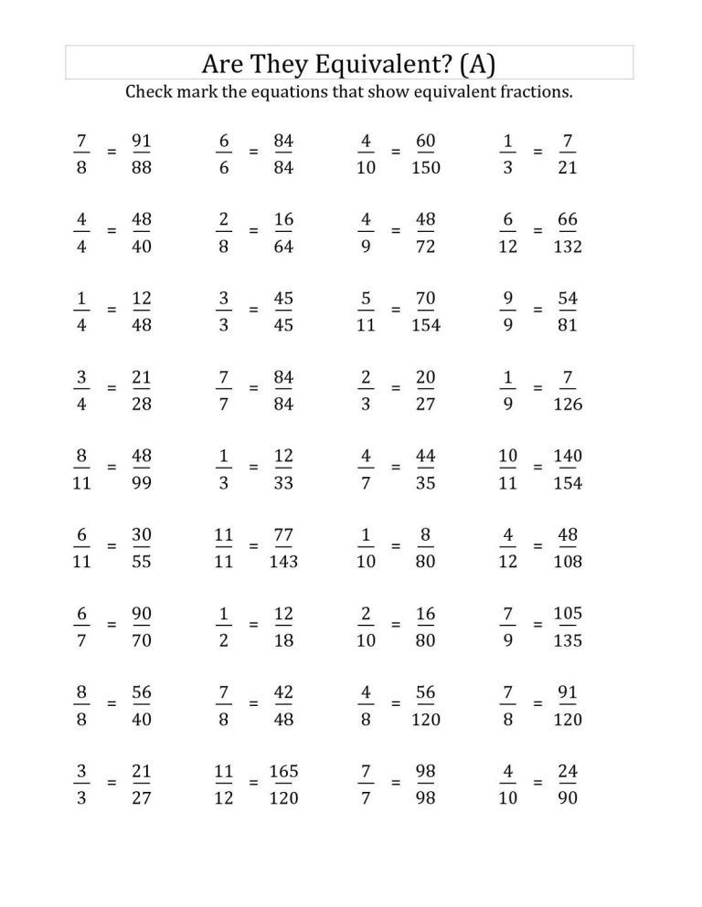 6th Grade Math Worksheets Pdf With Answers