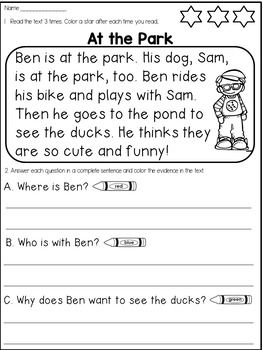 Free Wh Questions Reading Comprehension Worksheets