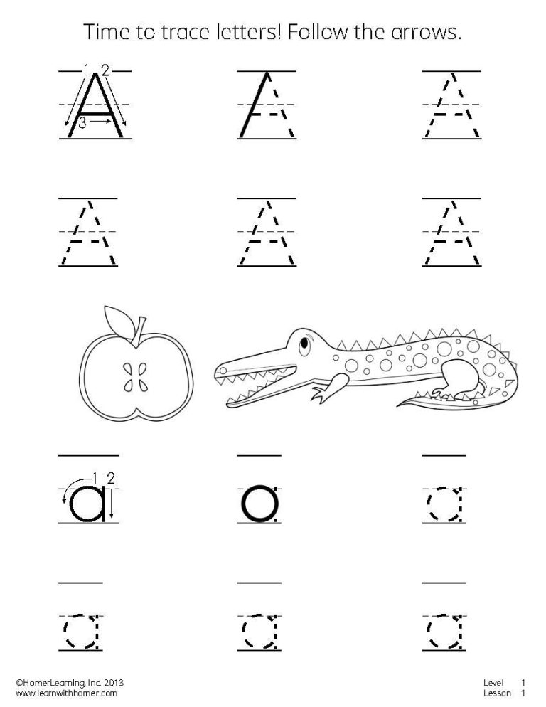 Alphabet Practice Sheets For Nursery