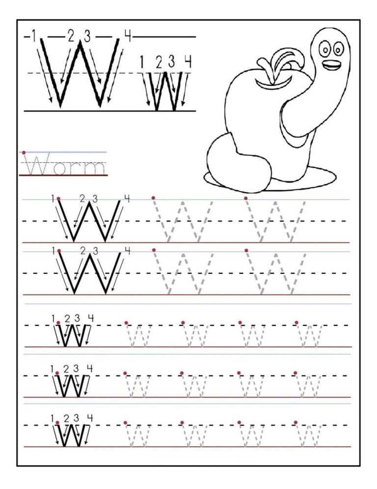 Kindergarten Alphabet Worksheets Printable