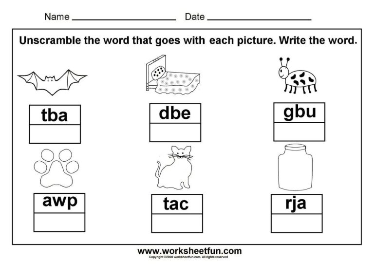 Printable Free Cvc Worksheets Pdf