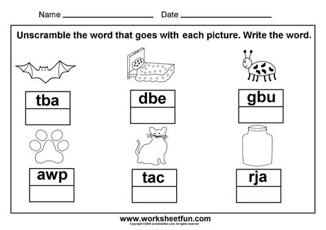 Word Scramble Worksheet Pdf