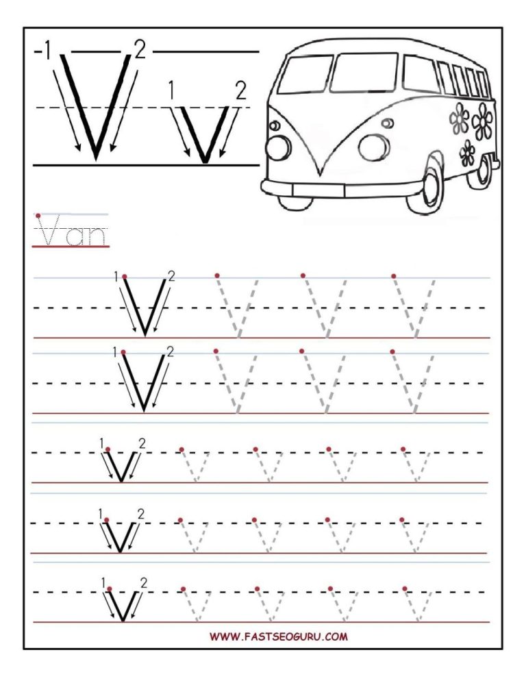 Letter V Worksheets Pdf