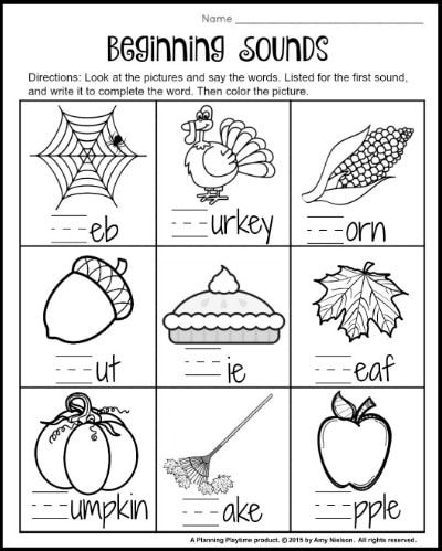 Free Printable Worksheets For 1st Grade Fall