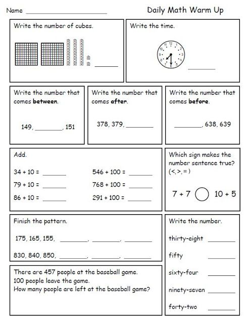 2nd Grade Math Worksheets Pdf Packet