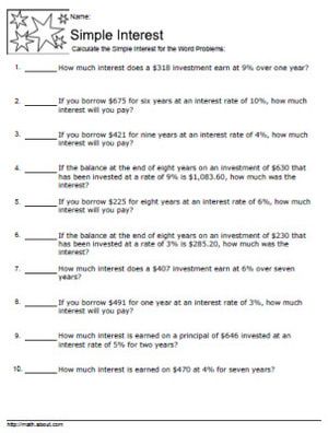 Compound Interest Worksheet With Answers Pdf