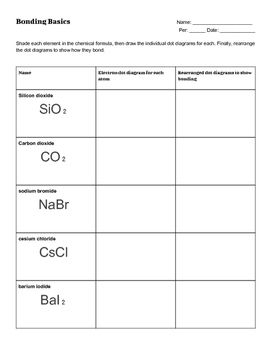 Answer Key Chemical Bonding Worksheet