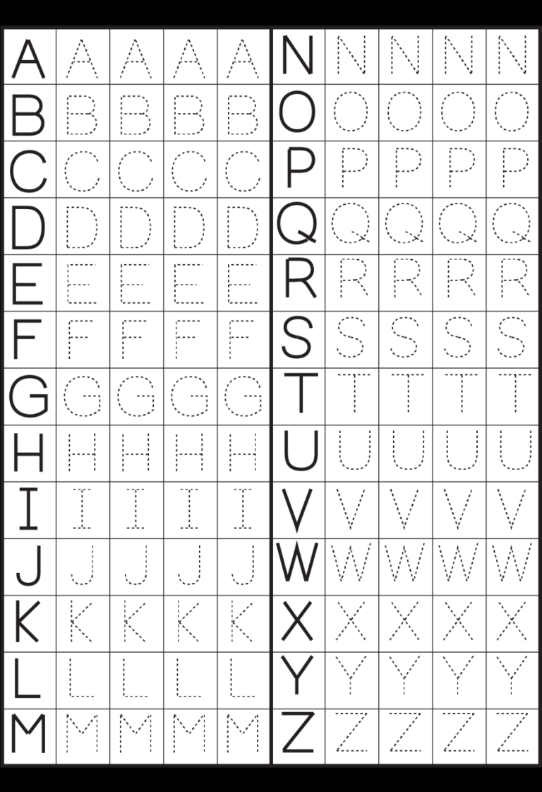 Alphabet Writing Practice Worksheets Pdf