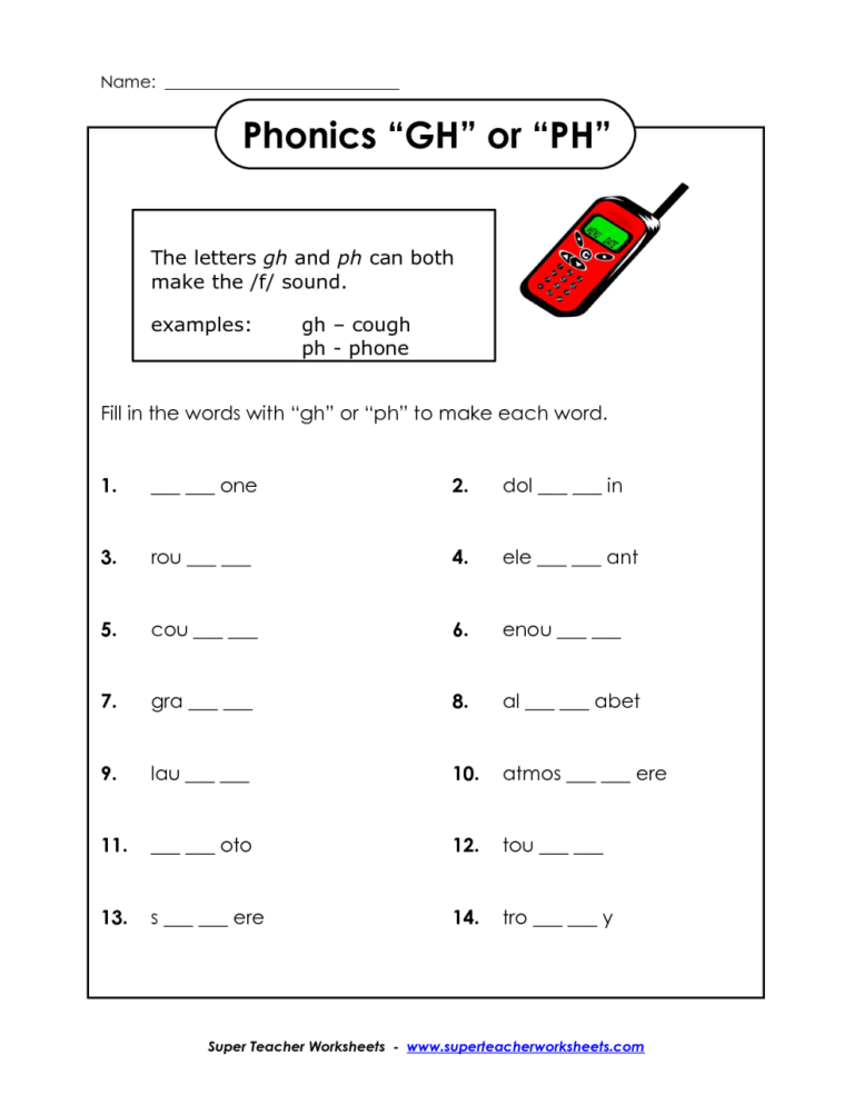 Phonics Worksheets Grade 3