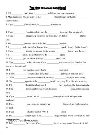 Second Conditional Worksheets With Answers Pdf