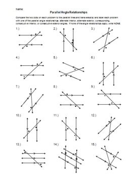 Geometry Interior And Exterior Angles Worksheet